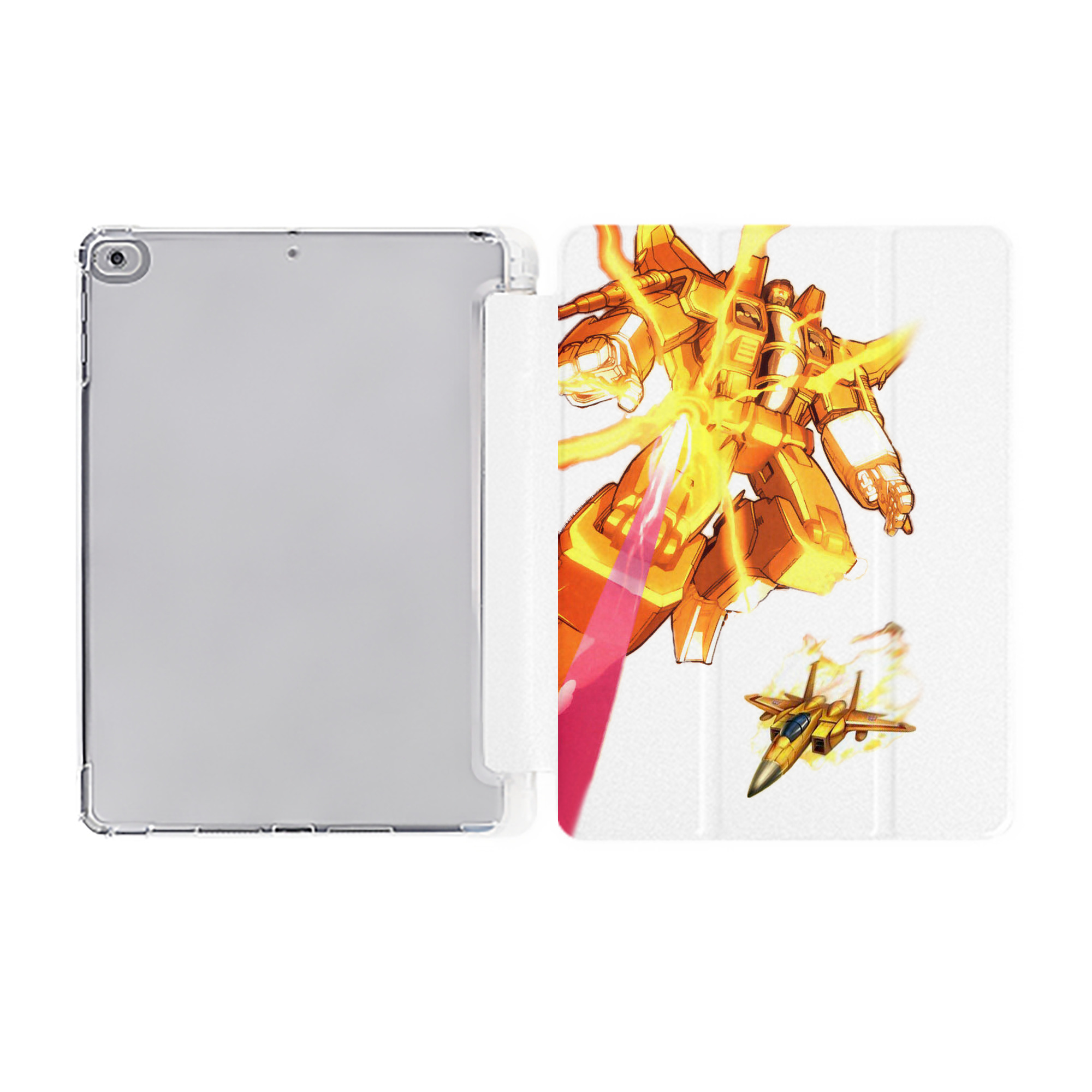 （画像用）  IPad ケース ペン収納付き 三つ折りスタンド PUレザー×シリコン 対応機種9.5/10.5/10.9インチ